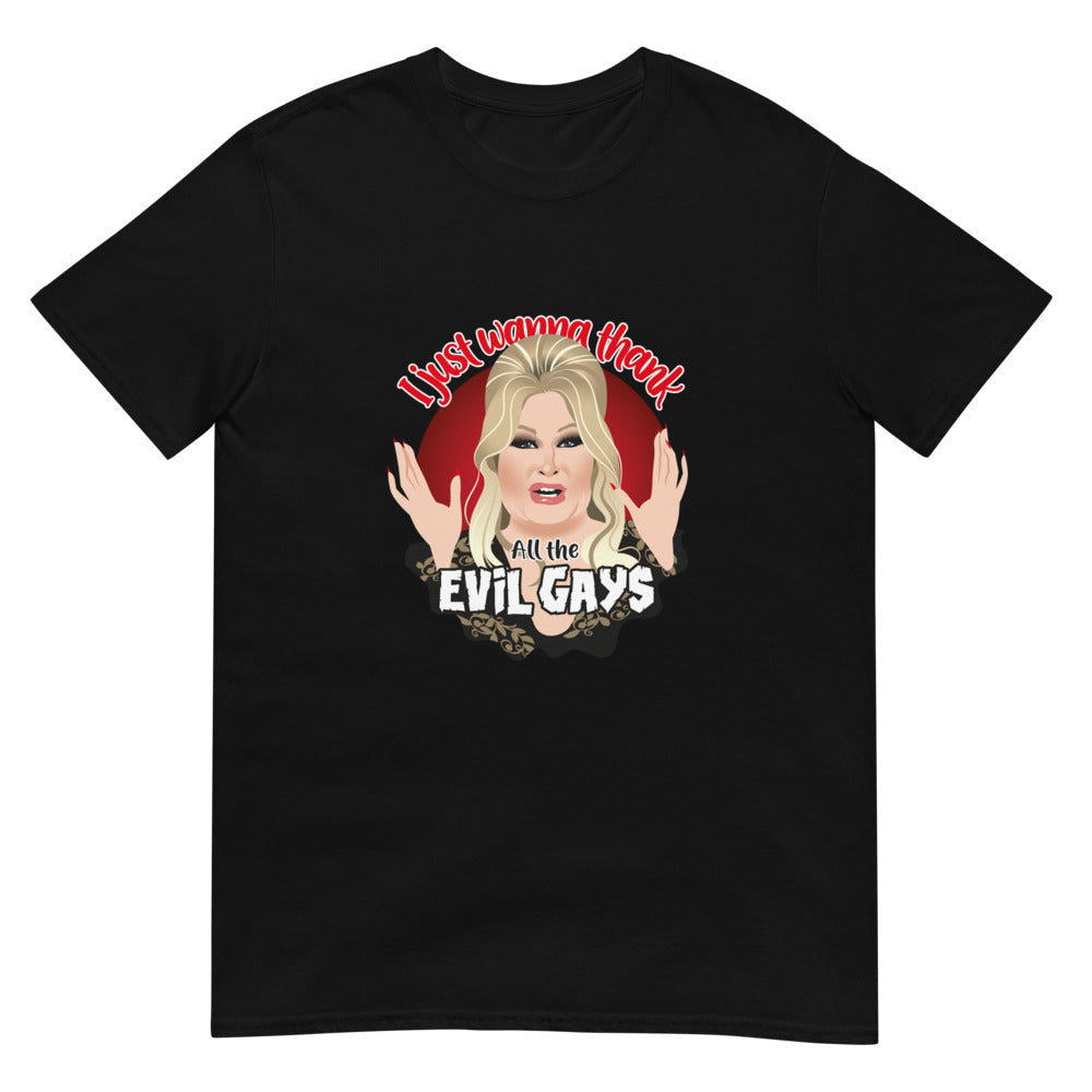 Debut garment mockup | Evil Gays (Daily Dozen) | Black