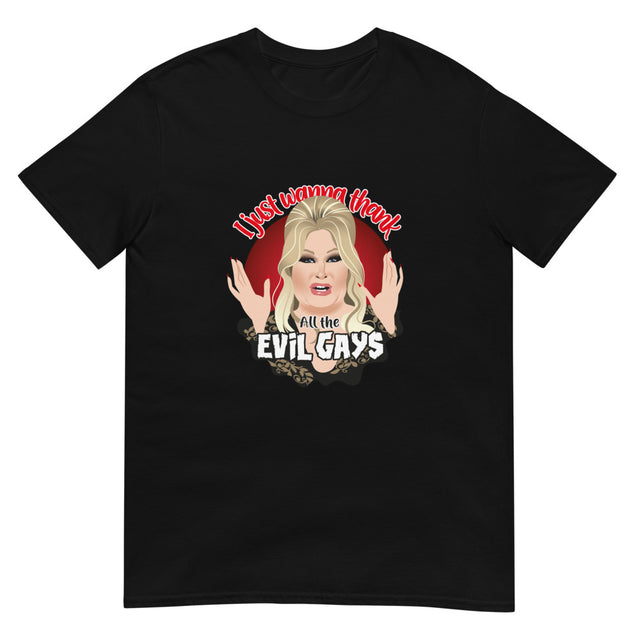 Debut garment mockup | Evil Gays (Daily Dozen) | Black