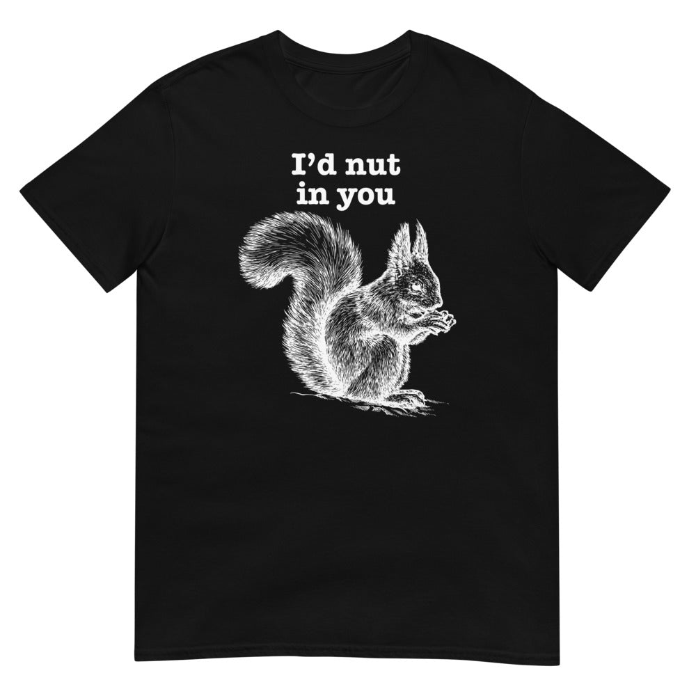 Debut garment mockup | I'd Nut in You (Daily Dozen) | Black