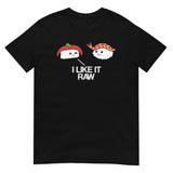Debut garment mockup | I Like it Raw (Daily Dozen) | Black
