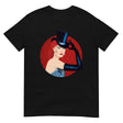Debut garment mockup | Red Wind Mill (Daily Dozen) | Black