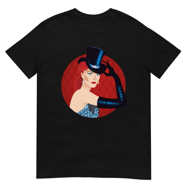 Debut garment mockup | Red Wind Mill (Daily Dozen) | Black