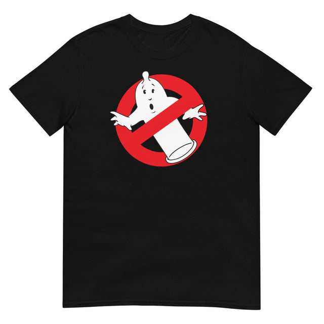 Debut garment mockup | Straight Outta Condoms (Daily Dozen) | Black