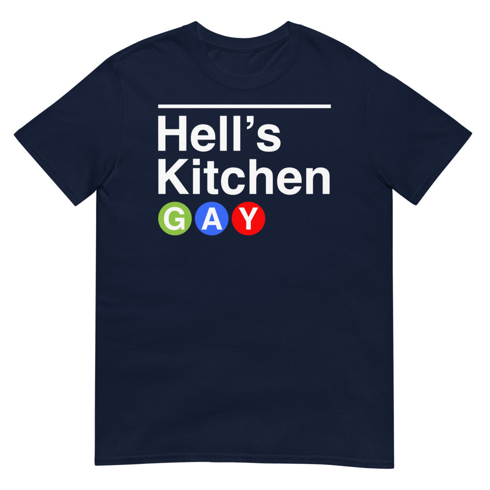 Debut garment mockup | Hell's Kitchen GAY Subway Lines (Daily Dozen) | Navy