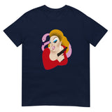 Debut garment mockup | Pink Bird (Daily Dozen) | Navy