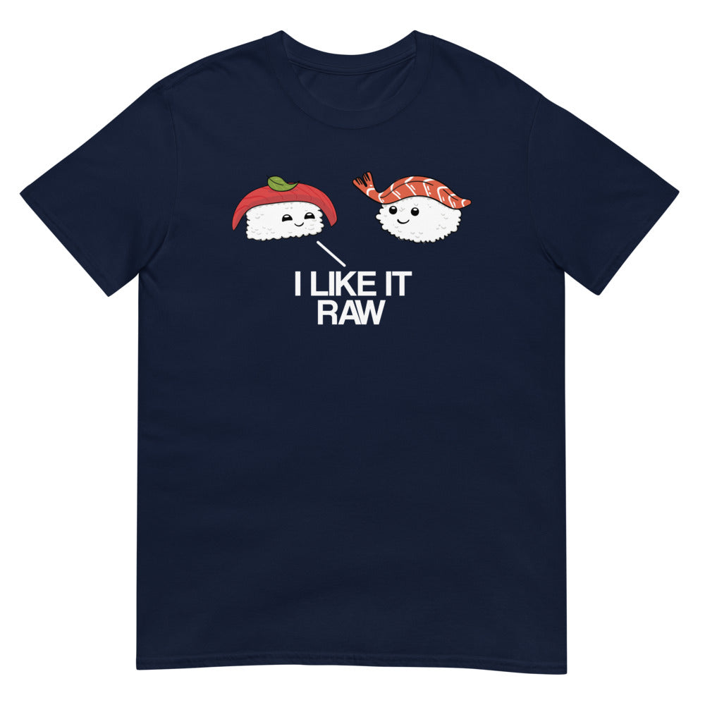 Debut garment mockup | I Like it Raw (Daily Dozen) | Navy
