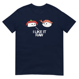 Debut garment mockup | I Like it Raw (Daily Dozen) | Navy