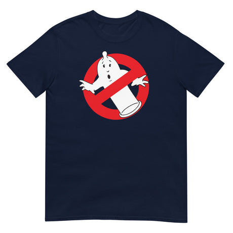 Debut garment mockup | Straight Outta Condoms (Daily Dozen) | Navy
