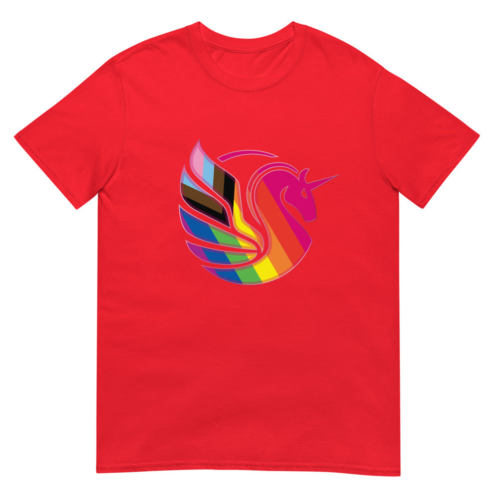 Debut garment mockup | Swish Pride Edition Logo (Daily Dozen) | Red