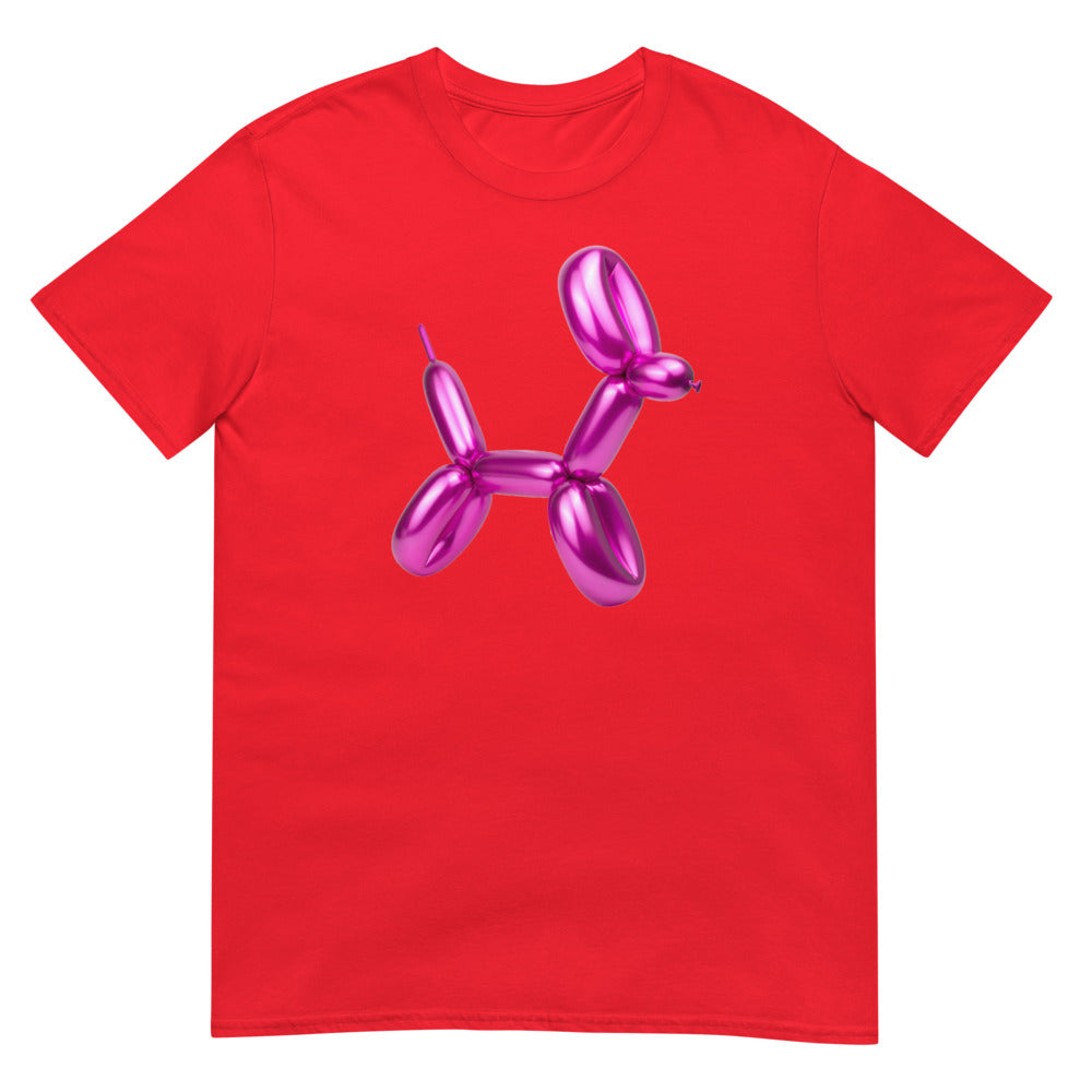 Debut garment mockup | Balloon Dog (Daily Dozen) | Red