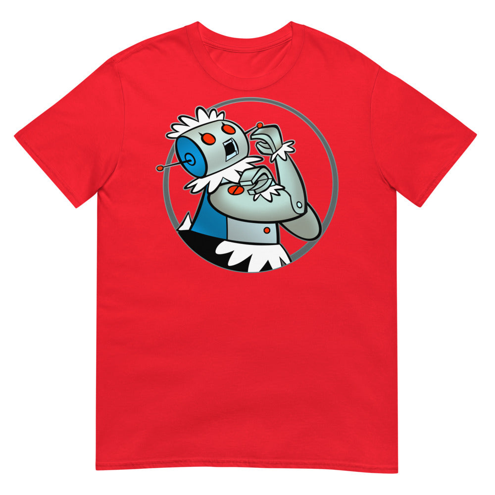 Debut garment mockup | Rosie the Riveter (Daily Dozen) | Red