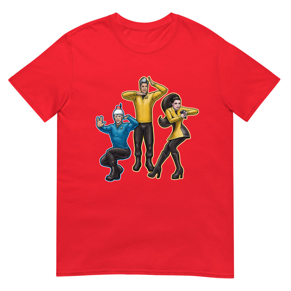 Debut garment mockup | Warp that Effing Duck (Daily Dozen) | Red