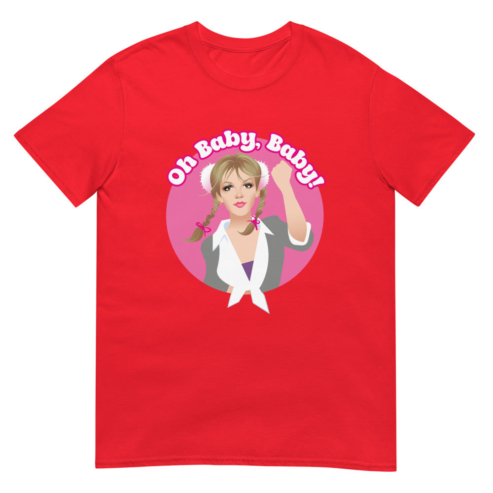 Debut garment mockup | Oh Baby (Daily Dozen) | Red