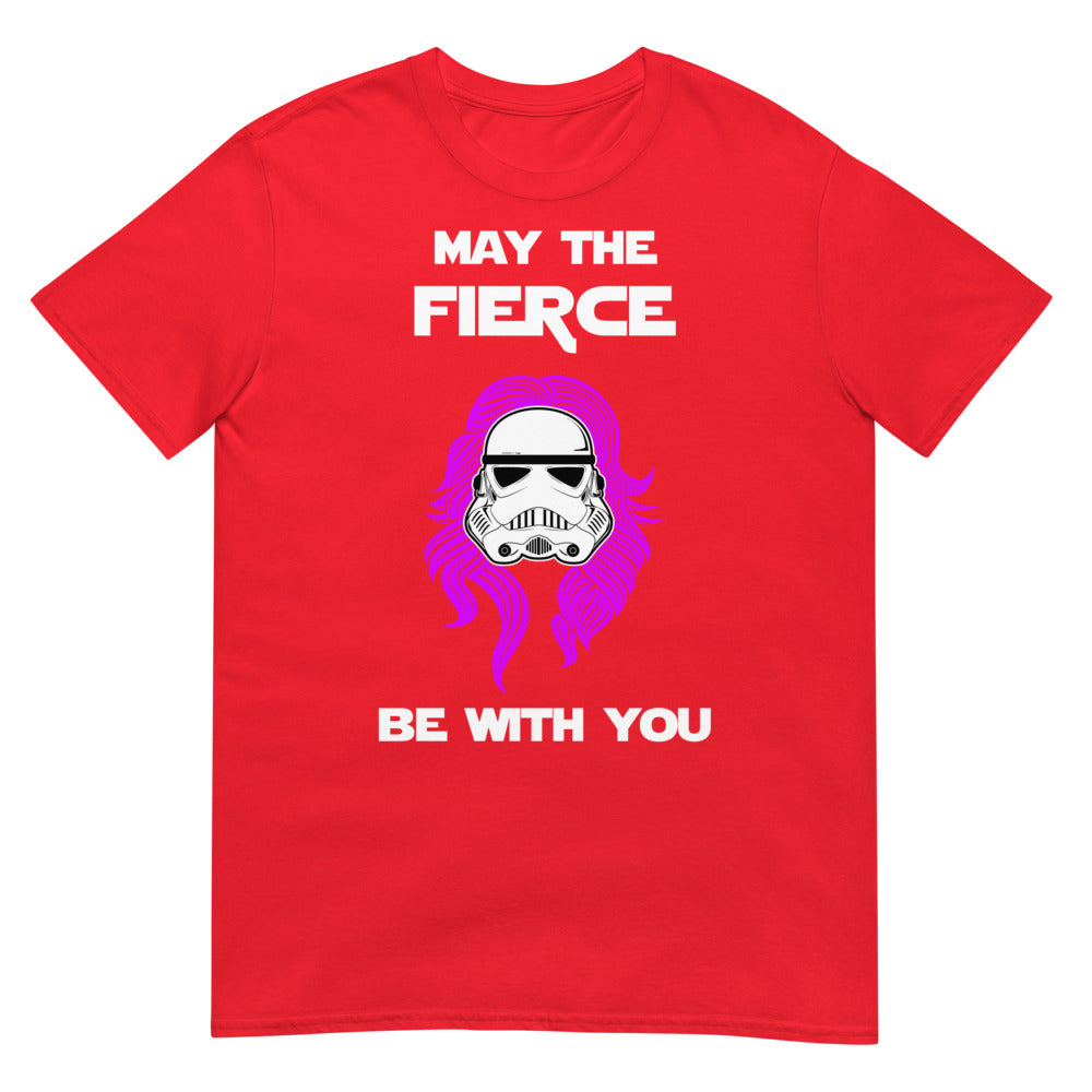 Debut garment mockup | May the Fierce Be With You (Daily Dozen) | Red