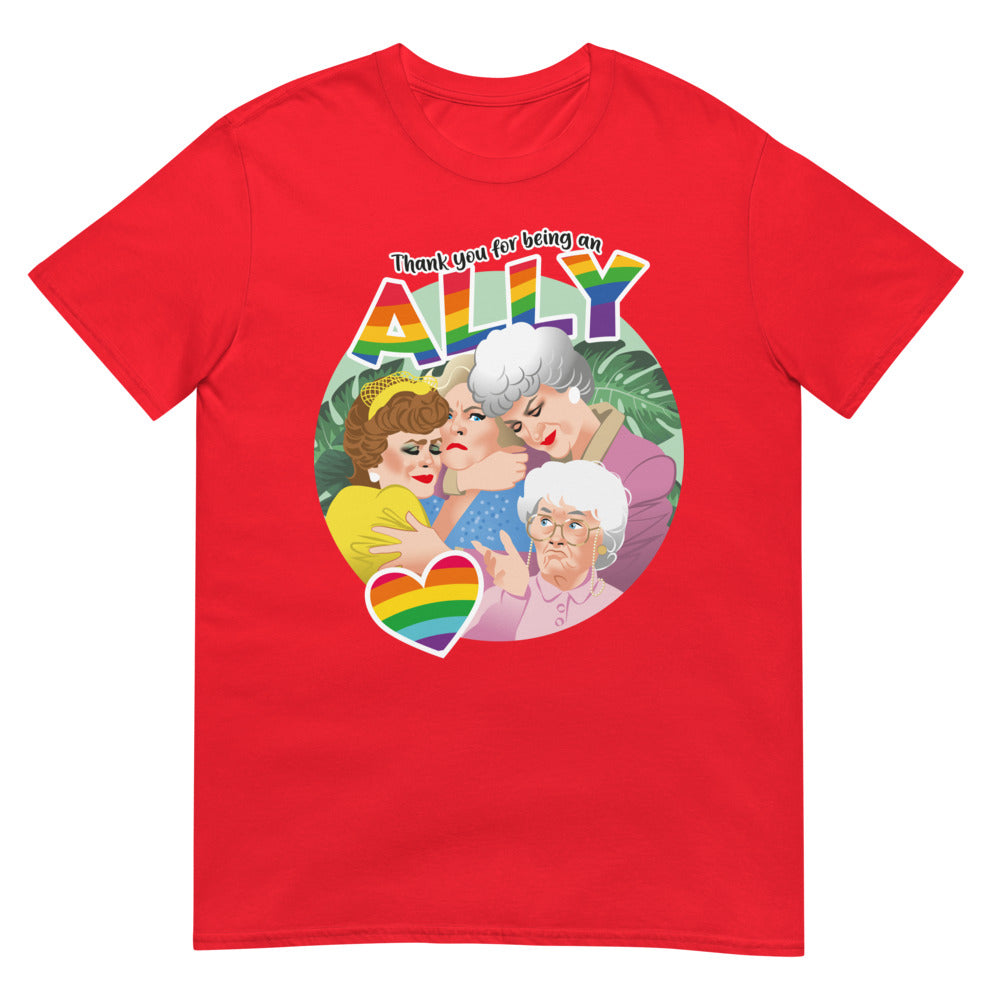 Debut garment mockup | Thank You for Being an Ally (Daily Dozen) | Red