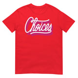 Debut garment mockup | Choices (Daily Dozen) | Red