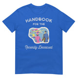 Debut garment mockup | Handbook for the Recently Deceased (Daily Dozen) | Royal