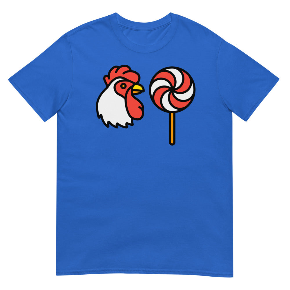 Debut garment mockup | Why did the Chicken (Daily Dozen) | Royal