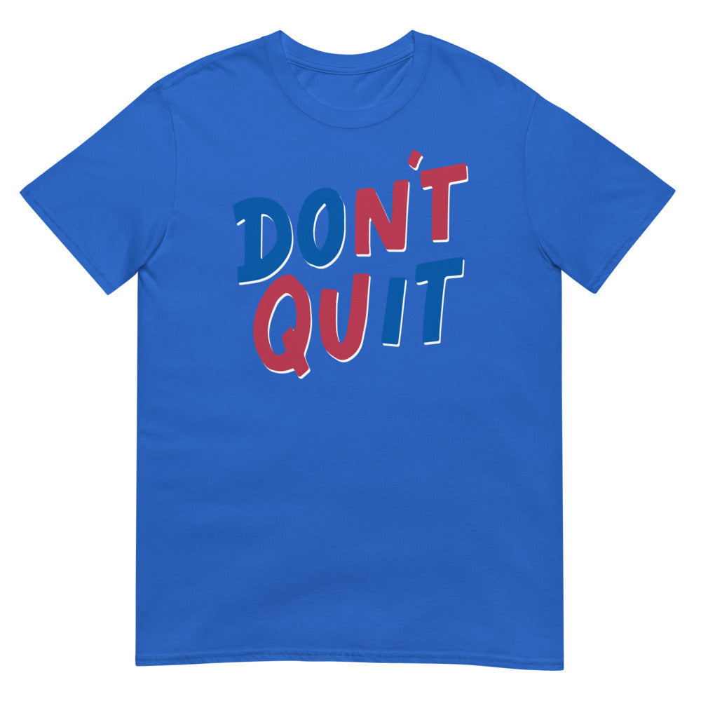 Debut garment mockup | Don't Quit (Daily Dozen) | Royal