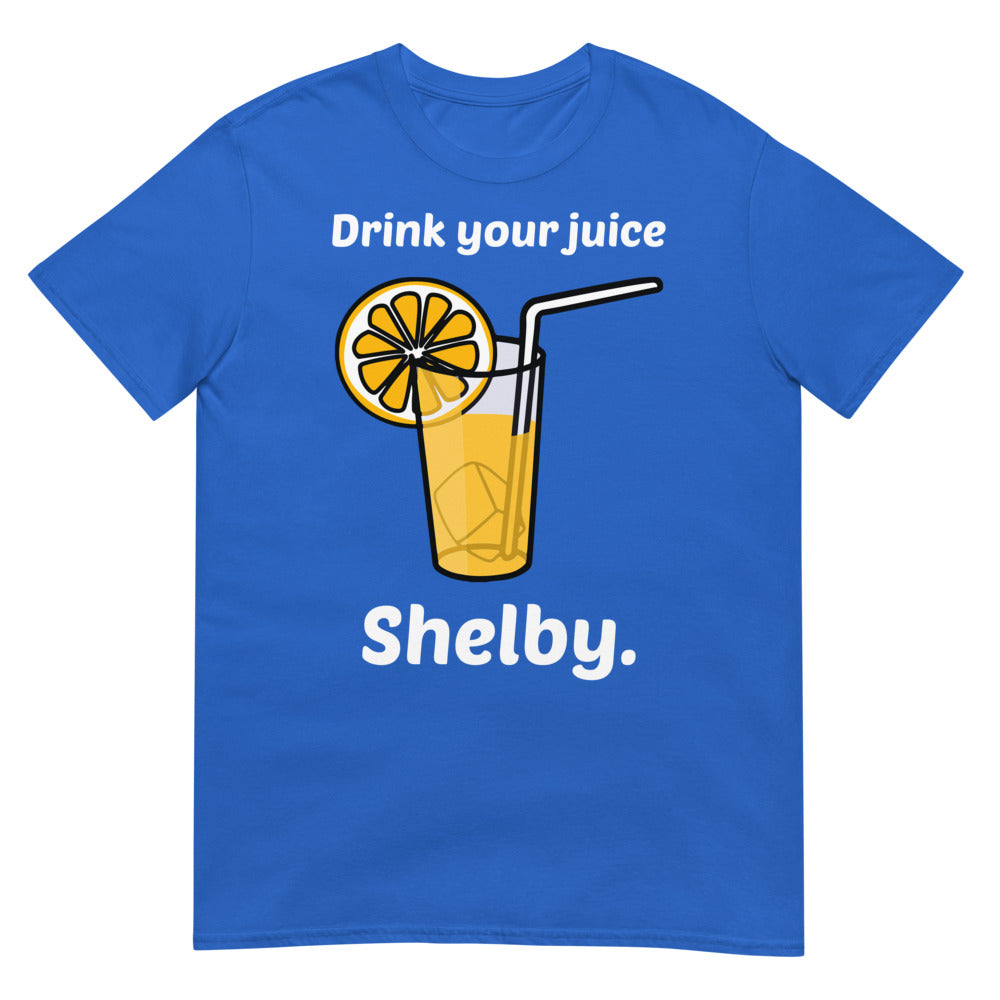 Debut garment mockup | Drink Your Juice Shelby (Daily Dozen) | Royal