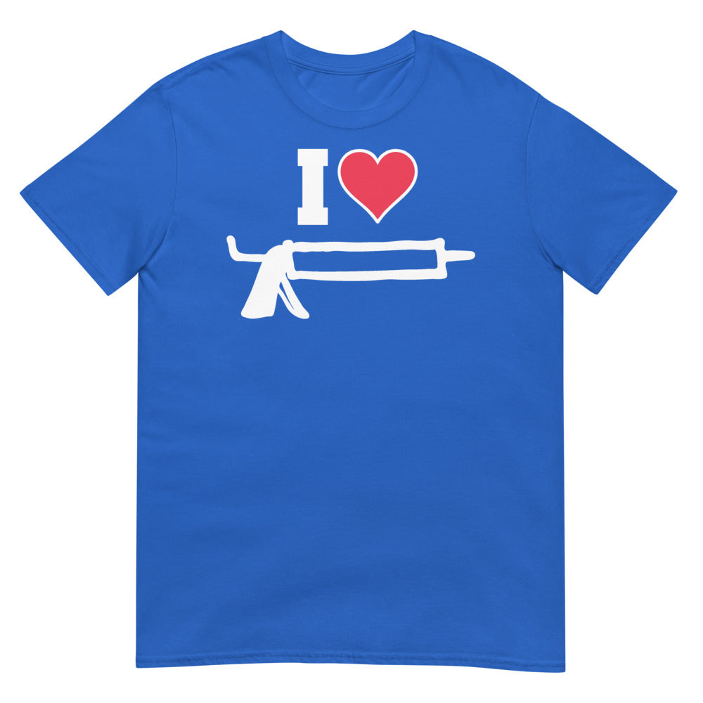 Debut garment mockup | I Love Caulk (Daily Dozen) | Royal