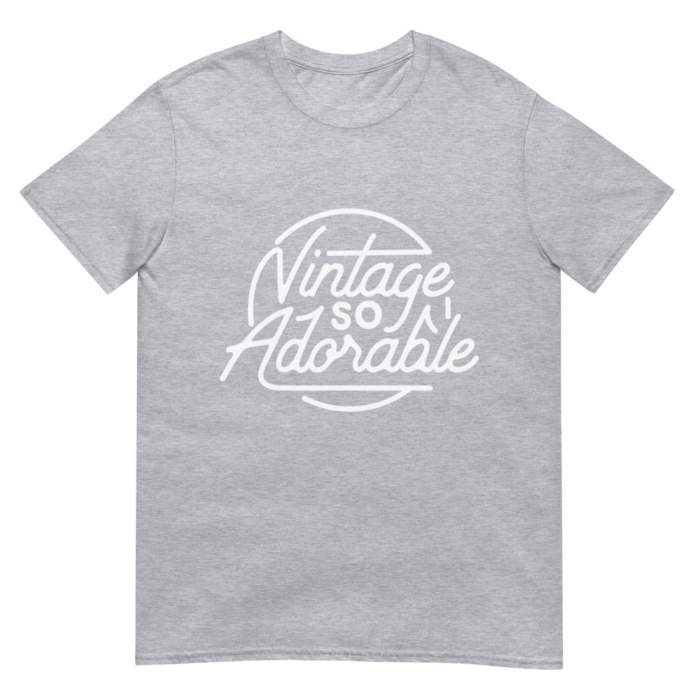 Debut garment mockup | Vintage So Adorable (Daily Dozen) | Sport Grey