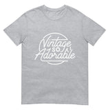 Debut garment mockup | Vintage So Adorable (Daily Dozen) | Sport Grey