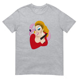 Debut garment mockup | Pink Bird (Daily Dozen) | Sport Grey