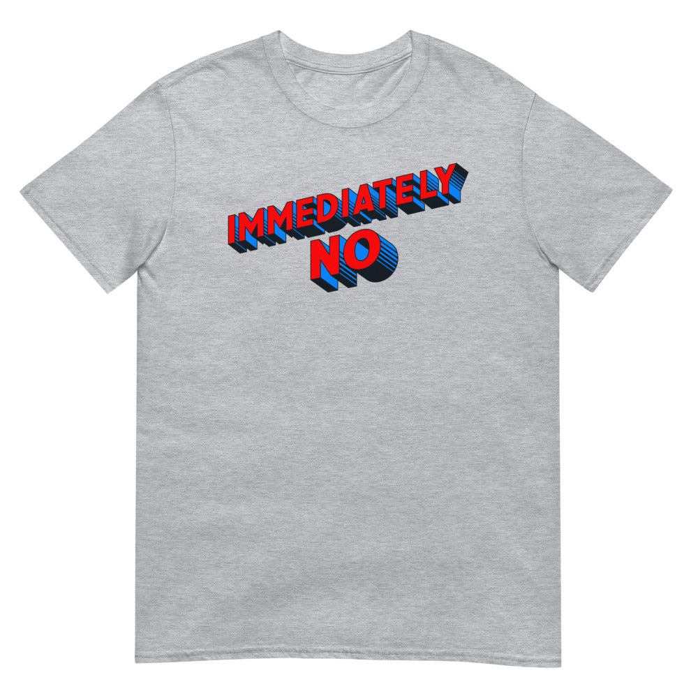 Debut garment mockup | Immediately No (Daily Dozen) | Sport Grey
