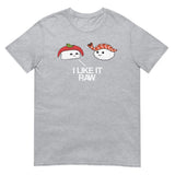 Debut garment mockup | I Like it Raw (Daily Dozen) | Sport Grey