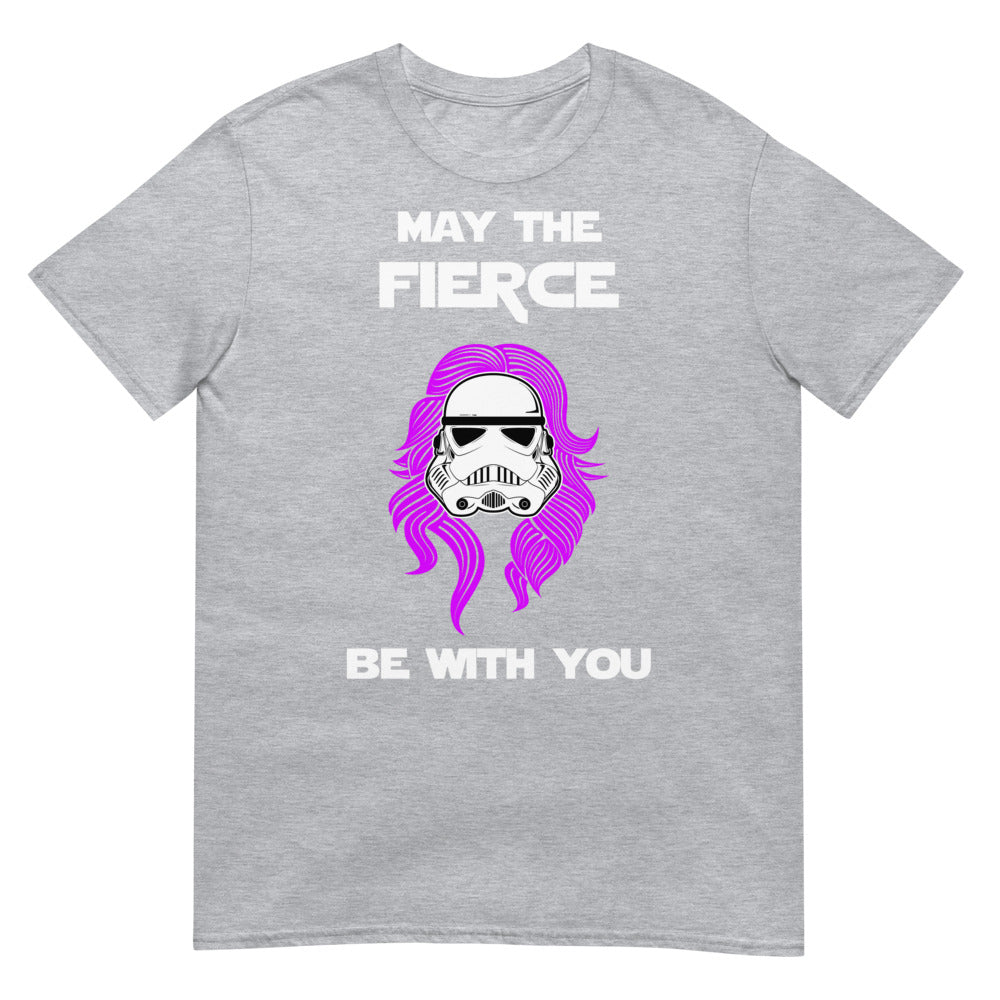 Debut garment mockup | May the Fierce Be With You (Daily Dozen) | Sport Grey