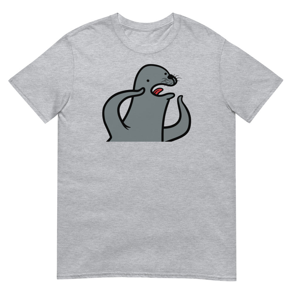 Debut garment mockup | Gay Seal (Daily Dozen) | Sport Grey