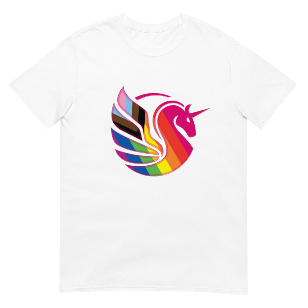 Debut garment mockup | Swish Pride Edition Logo (Daily Dozen) | White