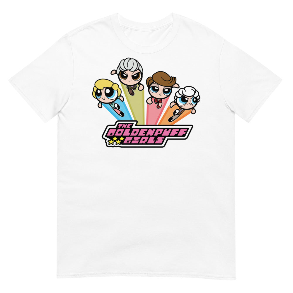Debut garment mockup | Goldenpuff Girls (Daily Dozen) | White