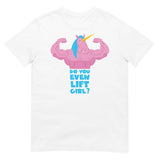 Debut garment mockup | Do You Even Lift, Girl? (Daily Dozen) | White