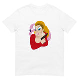 Debut garment mockup | Pink Bird (Daily Dozen) | White