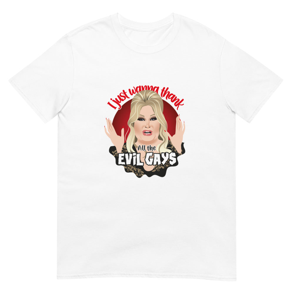 Debut garment mockup | Evil Gays (Daily Dozen) | White
