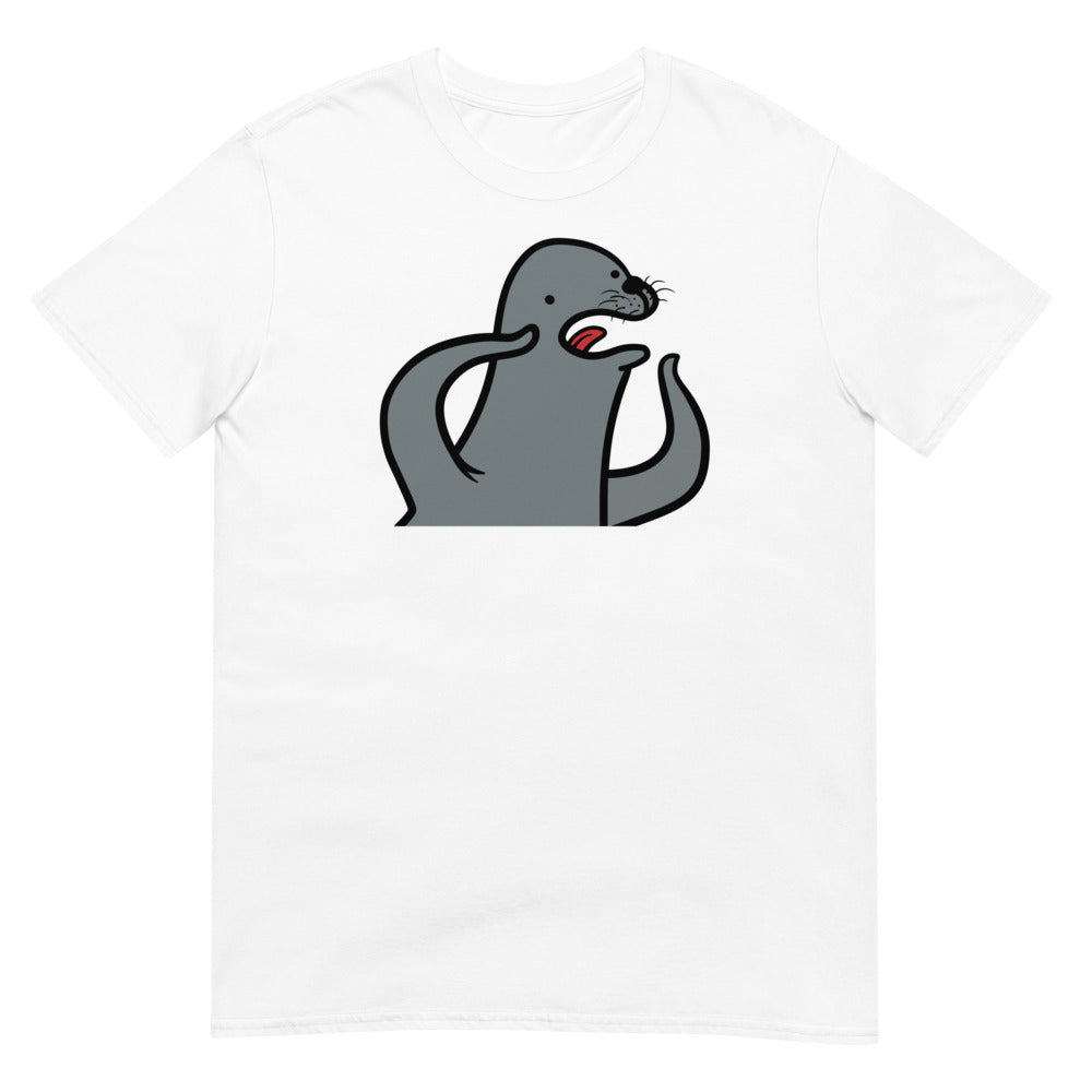 Debut garment mockup | Gay Seal (Daily Dozen) | White