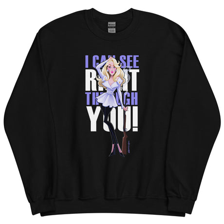 Debut garment mockup | Right Through You (Sweater) | Black