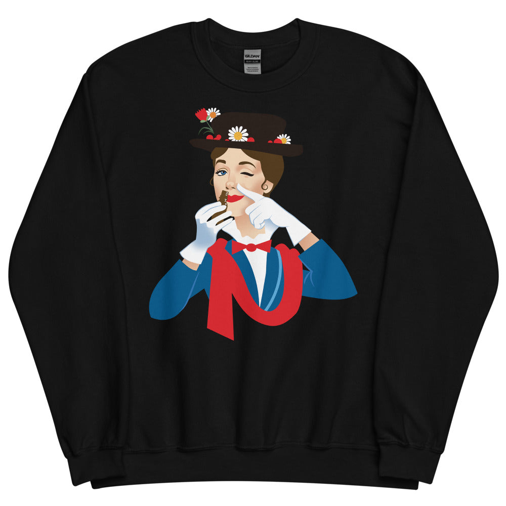 Debut garment mockup | Mary Poppers (Sweater) | Black