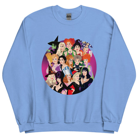 Debut garment mockup | Witch Coven (Sweater) | Carolina Blue