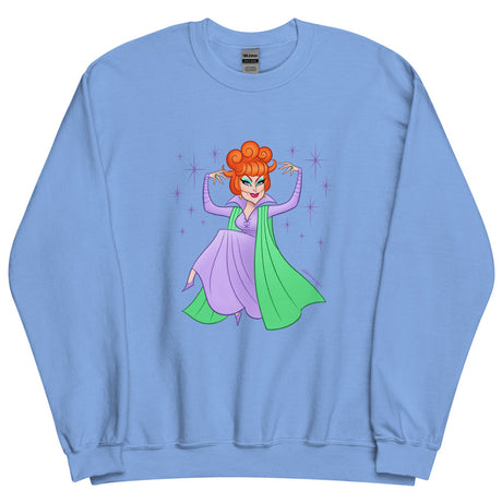 Debut garment mockup | Hello Derwood (Sweater) | Carolina Blue