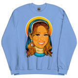 Debut garment mockup | Mother of Eternal High Notes (Sweater) | Carolina Blue