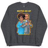 Debut garment mockup | Movin on Up (Sweater) | Dark Heather