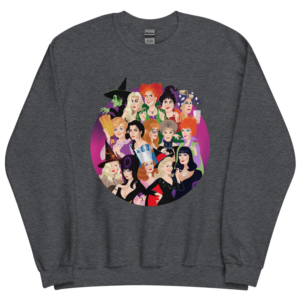 Debut garment mockup | Witch Coven (Sweater) | Dark Heather