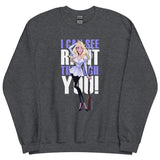 Debut garment mockup | Right Through You (Sweater) | Dark Heather