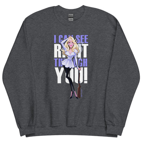 Debut garment mockup | Right Through You (Sweater) | Dark Heather