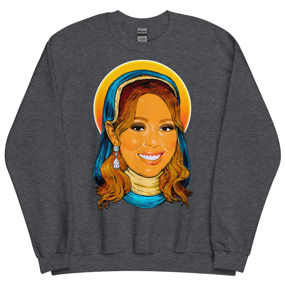Debut garment mockup | Mother of Eternal High Notes (Sweater) | Dark Heather