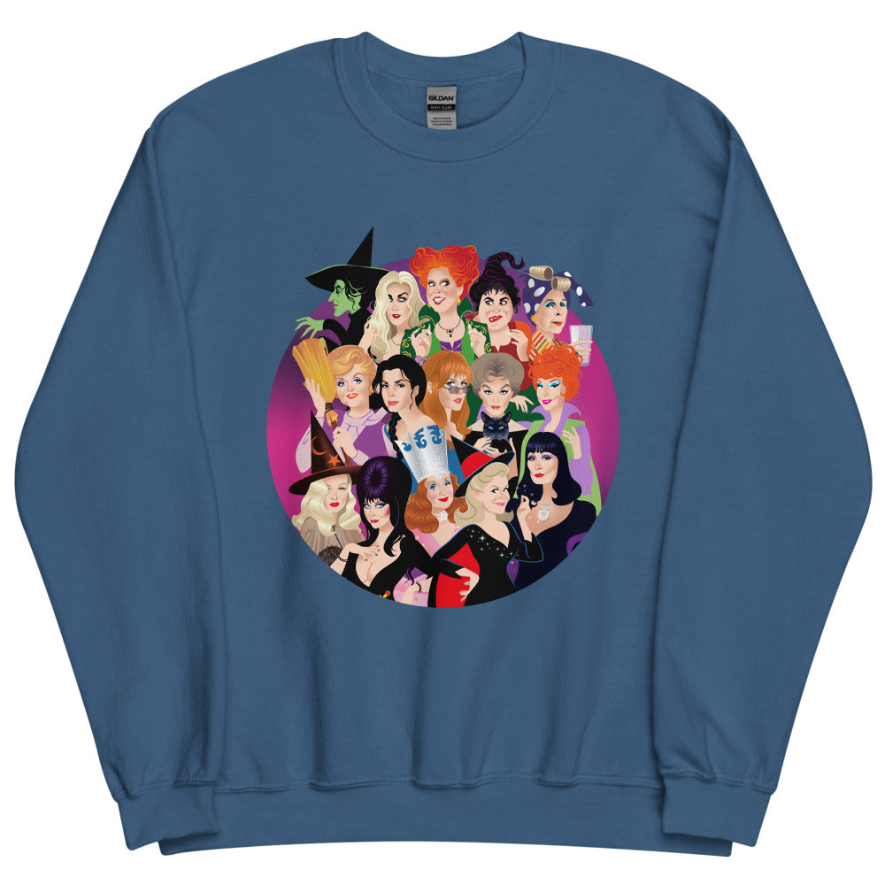 Debut garment mockup | Witch Coven (Sweater) | Indigo Blue