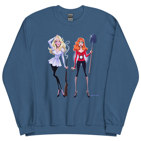 Debut garment mockup | Dead Gorgeous (Sweater) | Indigo Blue